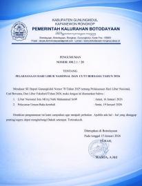 Isra Mi’raj 1447 H, Pelayanan Kalurahan Botodayaan Dilanjutkan Senin Depan